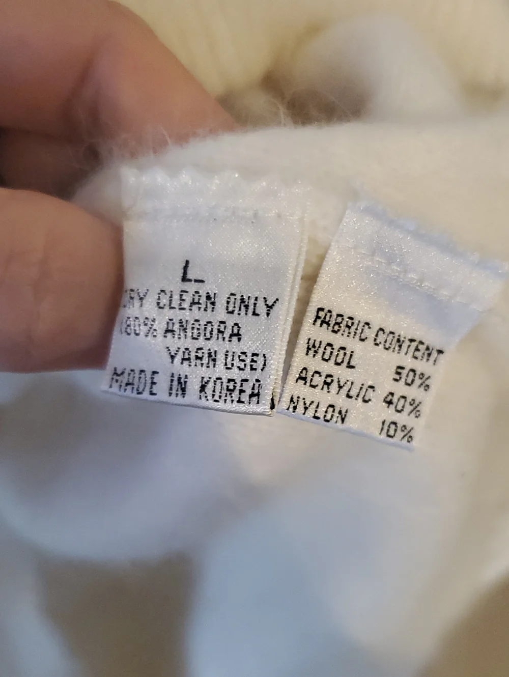 Keomi Vintage 80's Angora Caridigan Sweater In Off White Size L